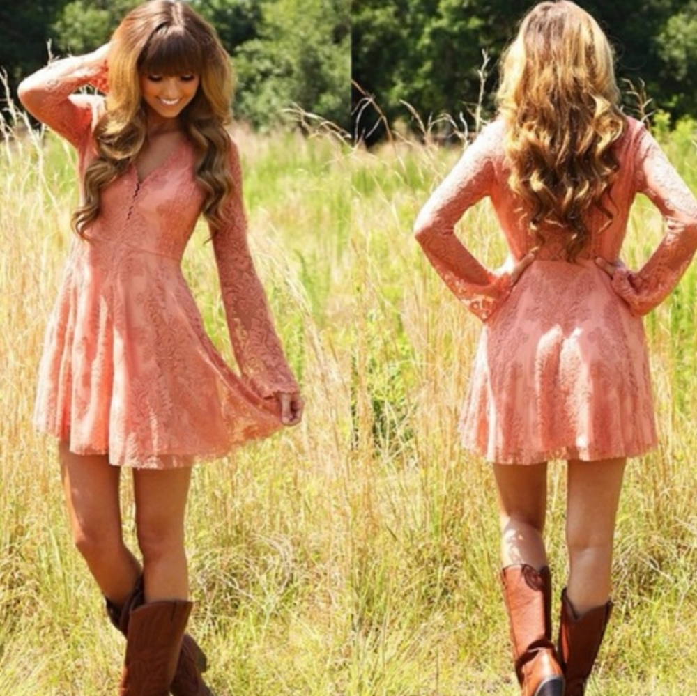COPY - Pink lace dress